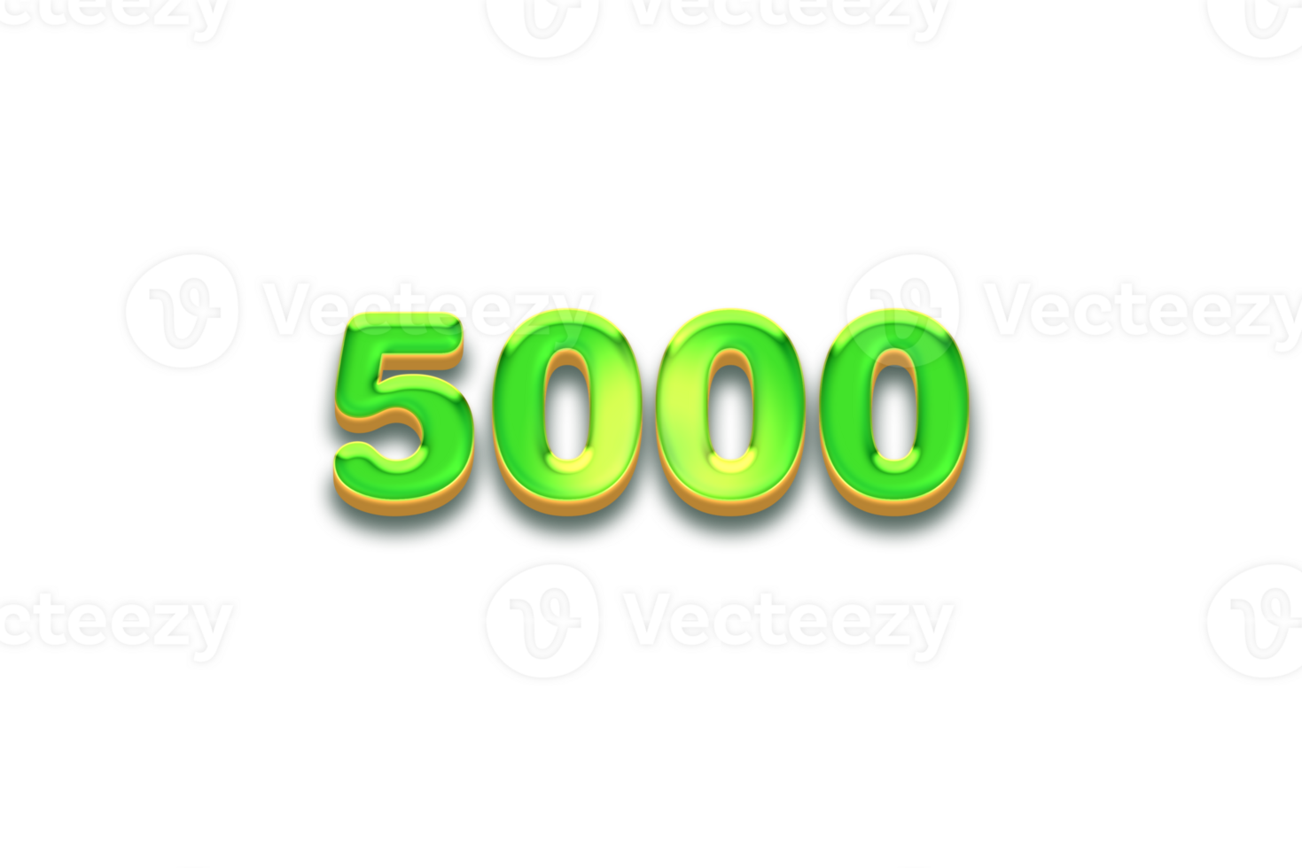 5000 subscribers celebration greeting Number with candy design png