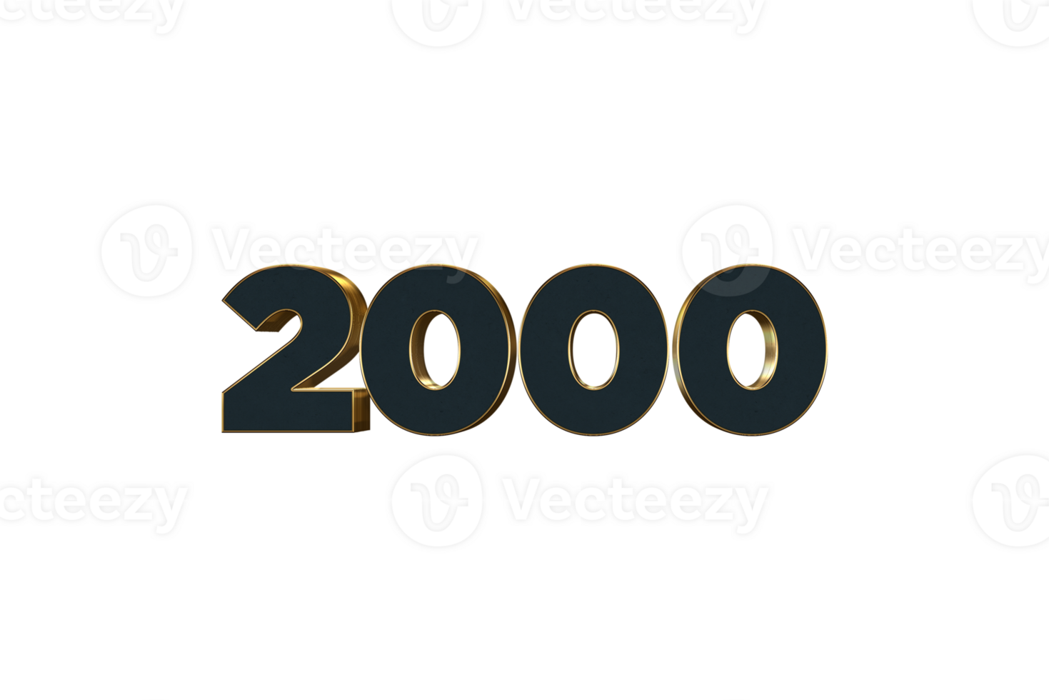 2000 subscribers celebration greeting Number with luxury design png