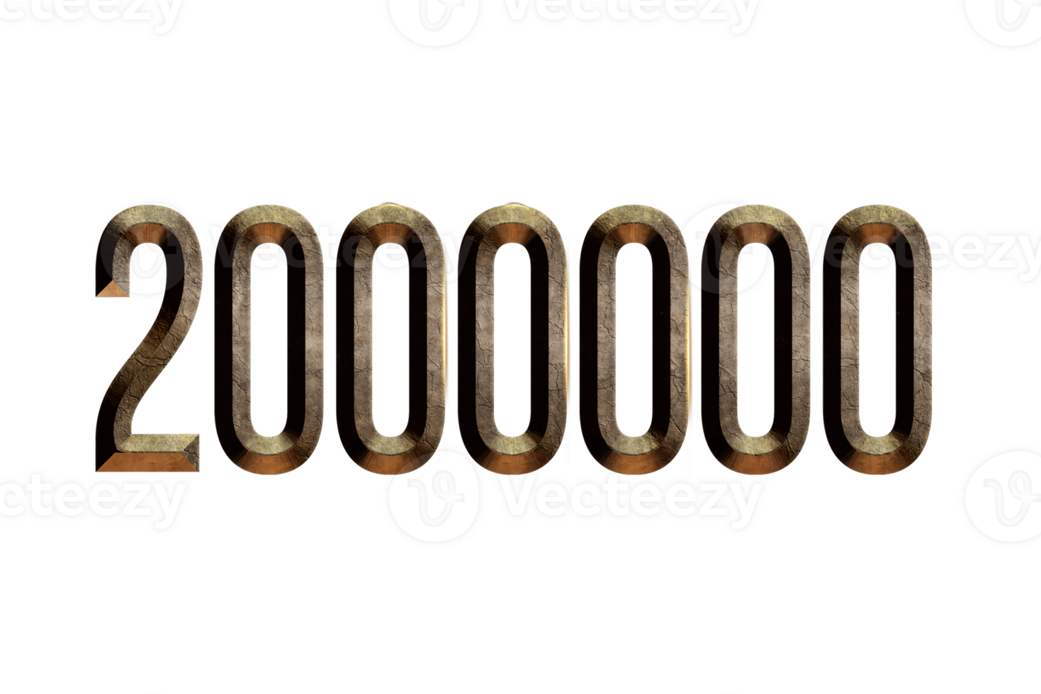 2000000 subscribers celebration greeting Number with historical design png