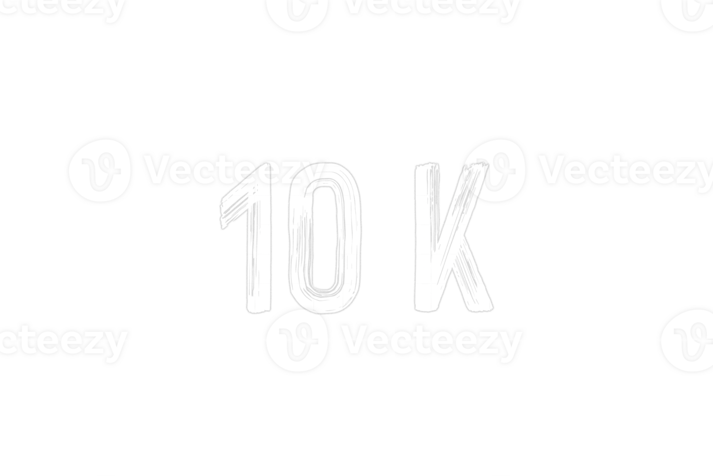 10 k subscribers celebration greeting Number with chalk design png