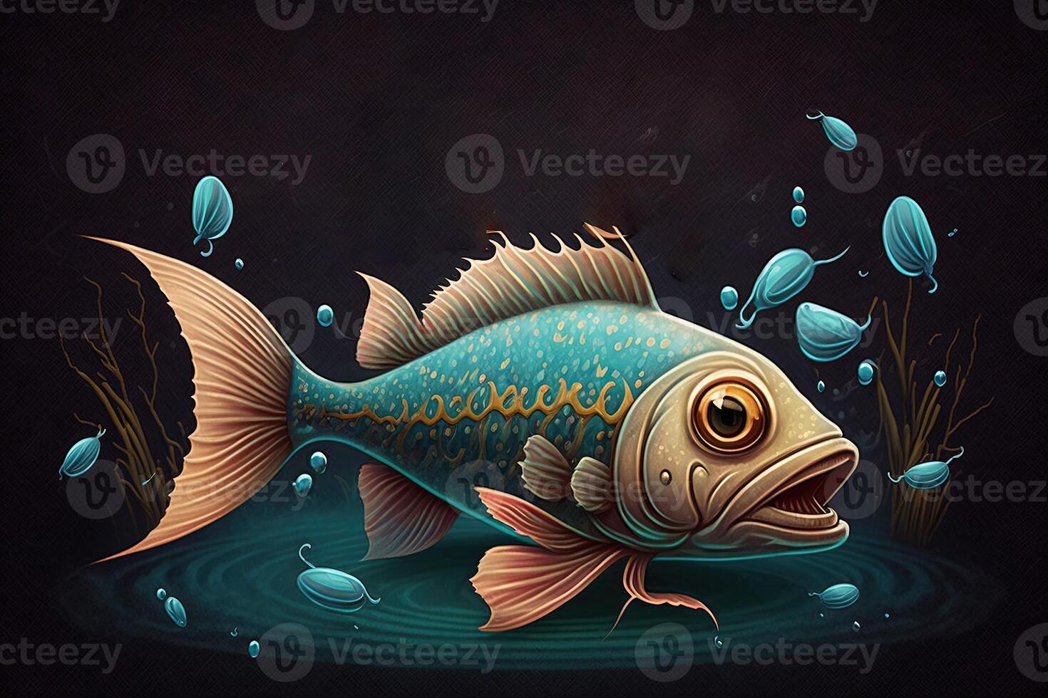 Smiling fish for Fools day 1 april illustration illustration photo