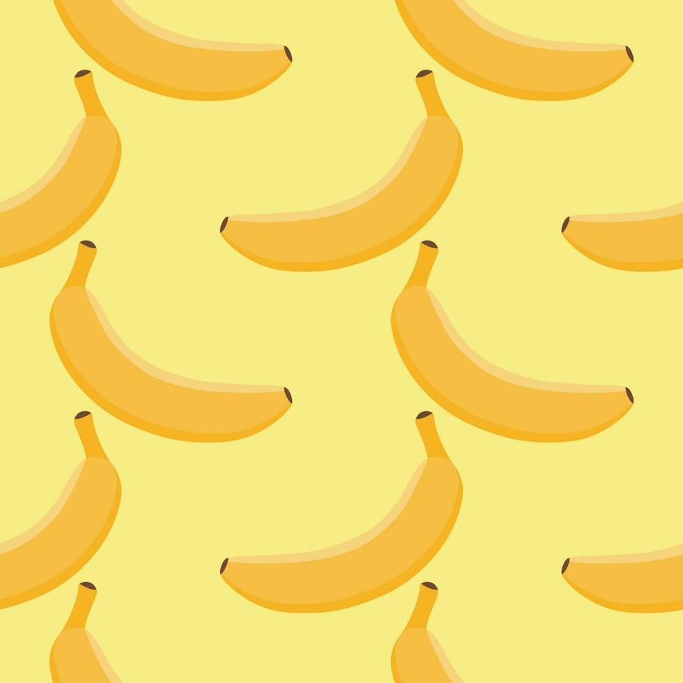 Exotic seamless pattern with yellow bananas on colorful background. colored Banana Seamless Pattern on Background Illustration vector
