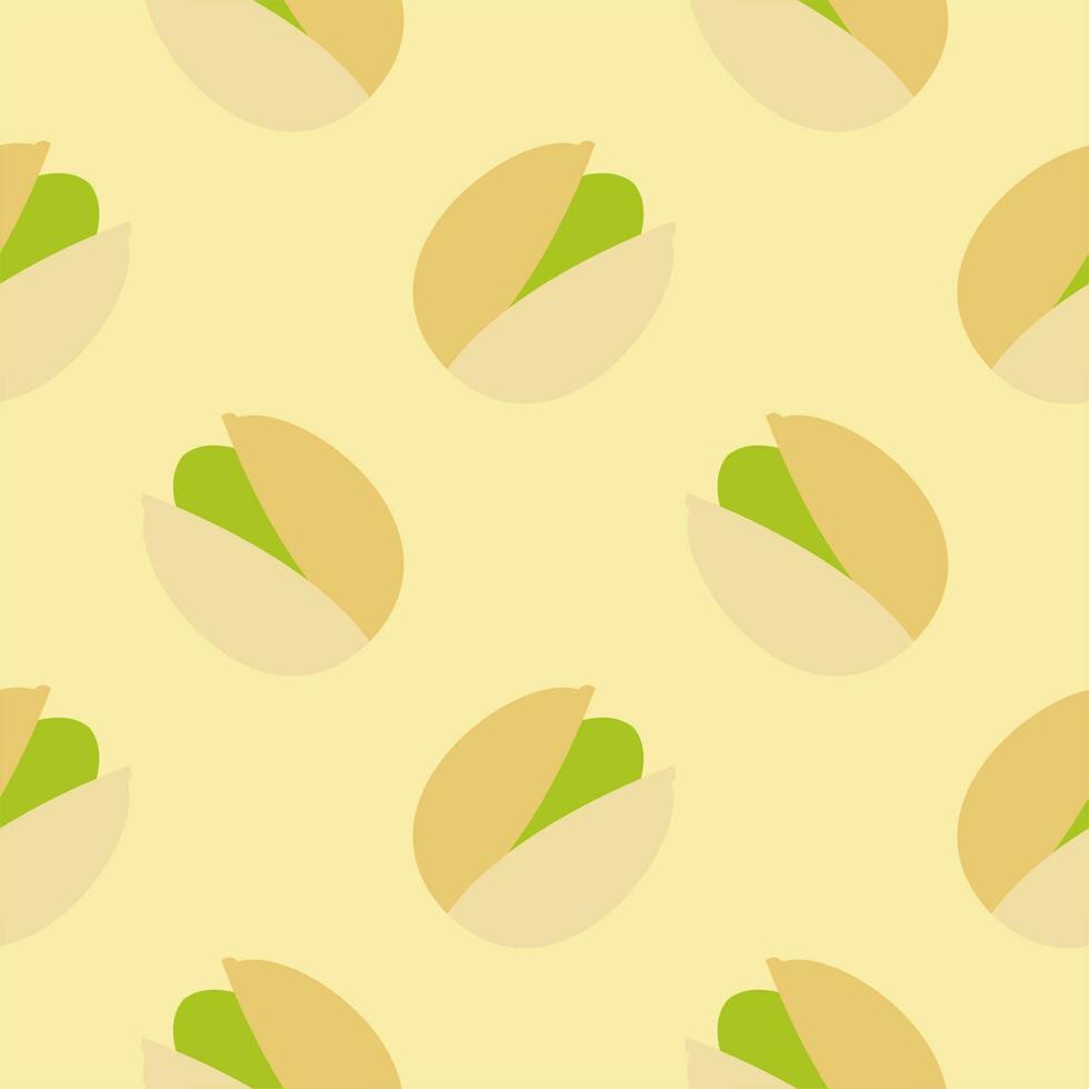 pistachio seamless pattern vector illustration. Tasty vegan . Organic product. Culinary ingredient. Detailed vector design