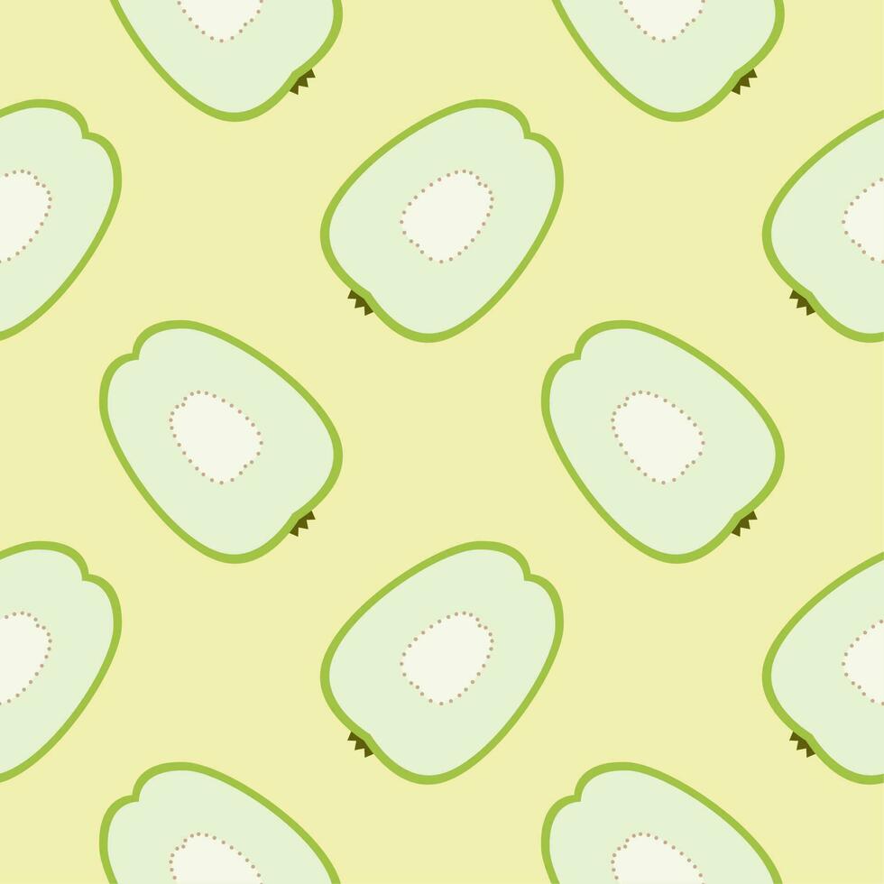 guava seamless pattern flat design vector illustration