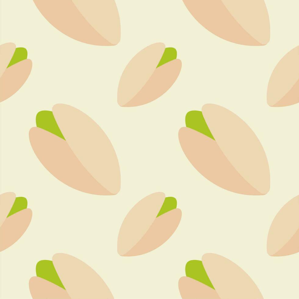 pistachio seamless pattern vector illustration. Tasty vegan . Organic product. Culinary ingredient. Detailed vector design