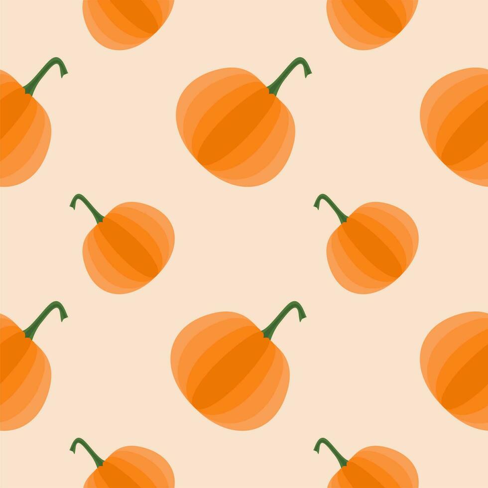 pumpkin seamless pattern. halloween vector illustration. Vector orange falling pumpkins seamless repeat pattern background. Great for fall themed designs, invitation, fabric, packaging projects