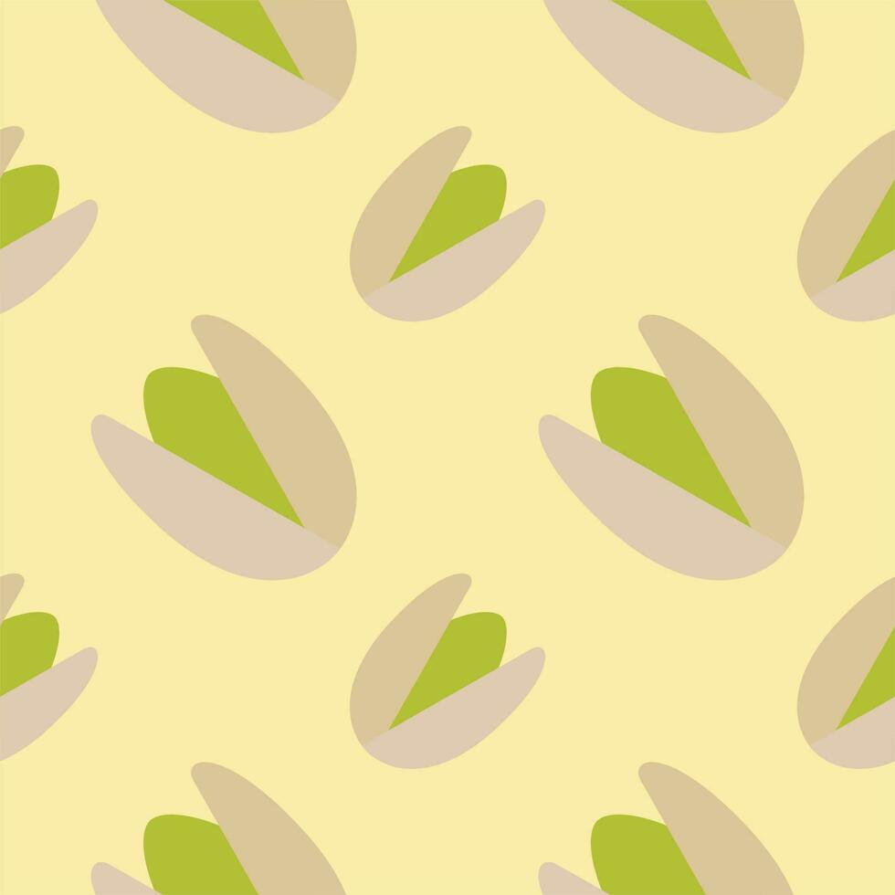 pistachio seamless pattern vector illustration. Tasty vegan . Organic product. Culinary ingredient. Detailed vector design