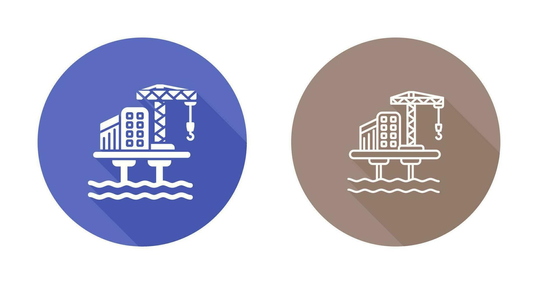 Oil Platform Vector Icon