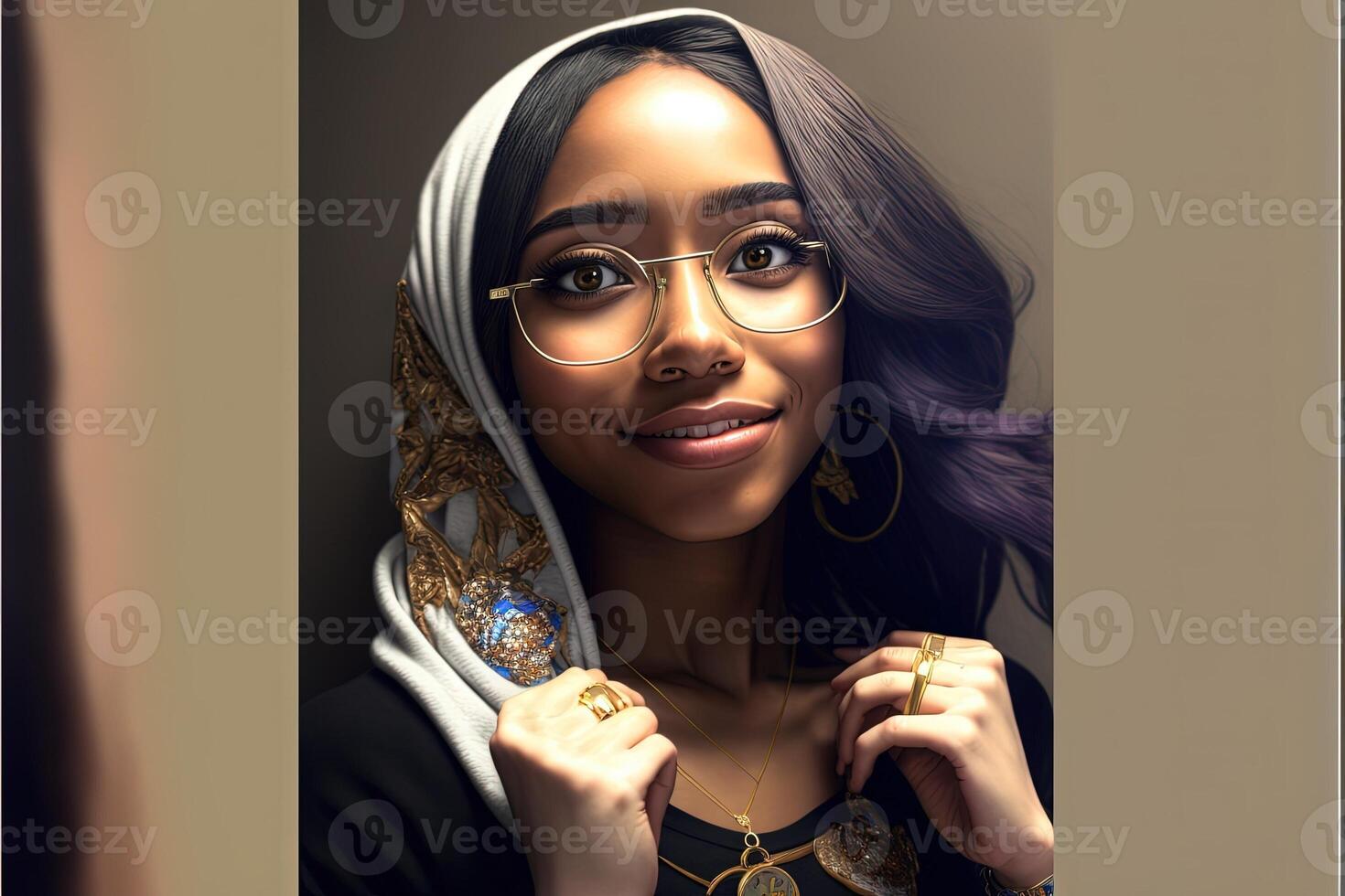 World Hijab day on february 1, hijab girl women head cover abstract representation photo