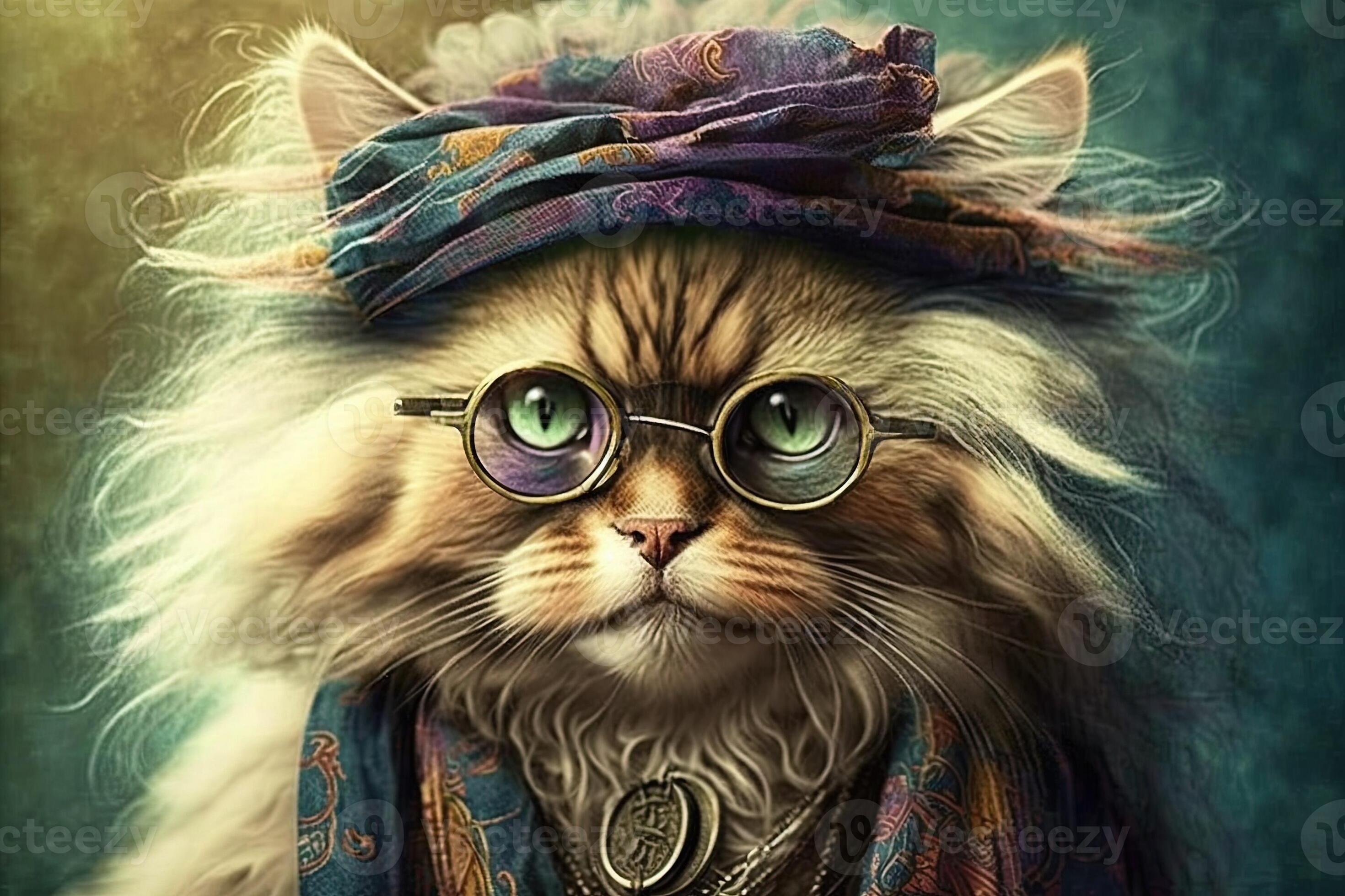 Hippie Cat Illustration 23947235 Stock Photo At Vecteezy hippie-cat-illustration-23947235-stock-photo-at-vecteezy