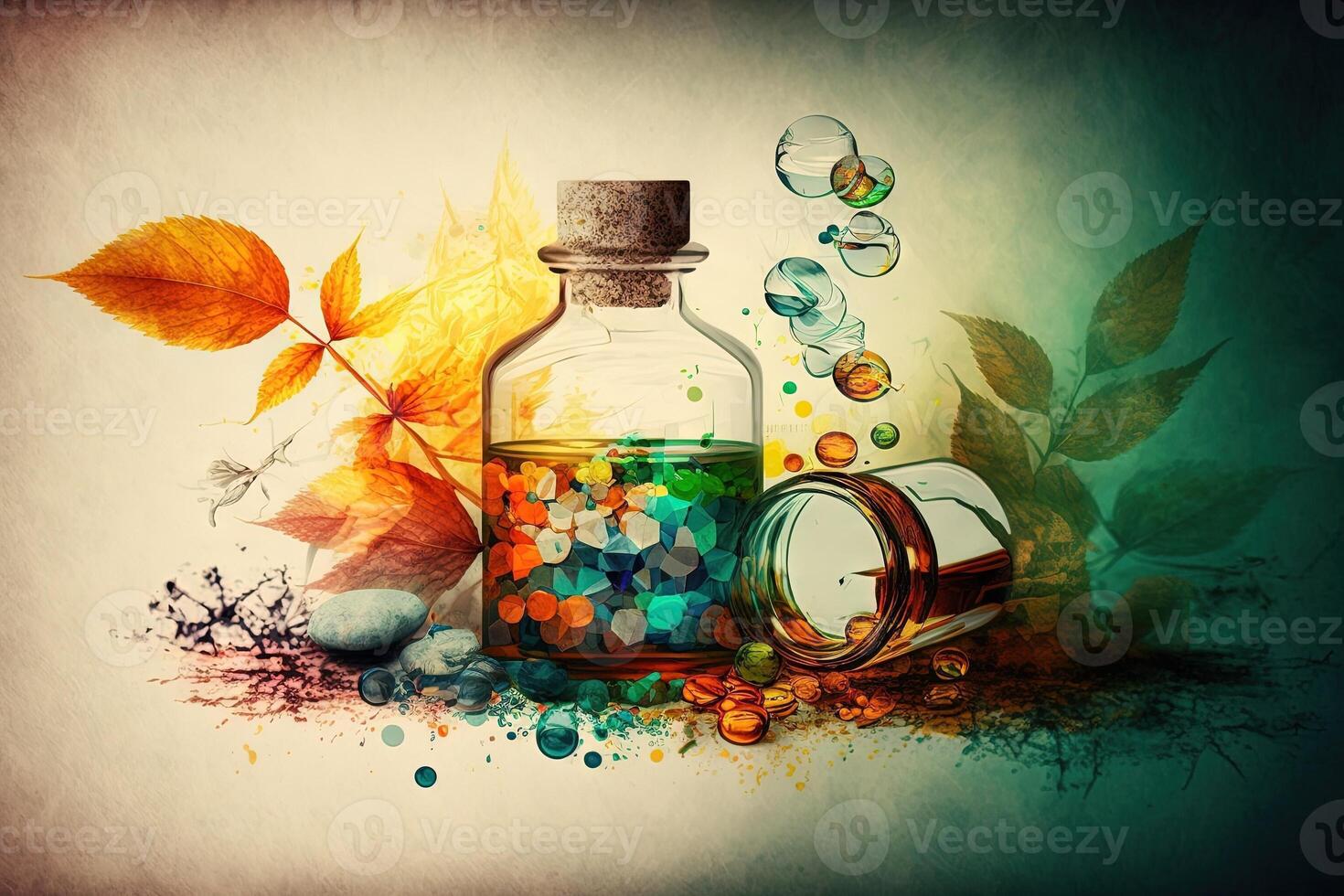 World Homeopathy Day abstract background illustration photo