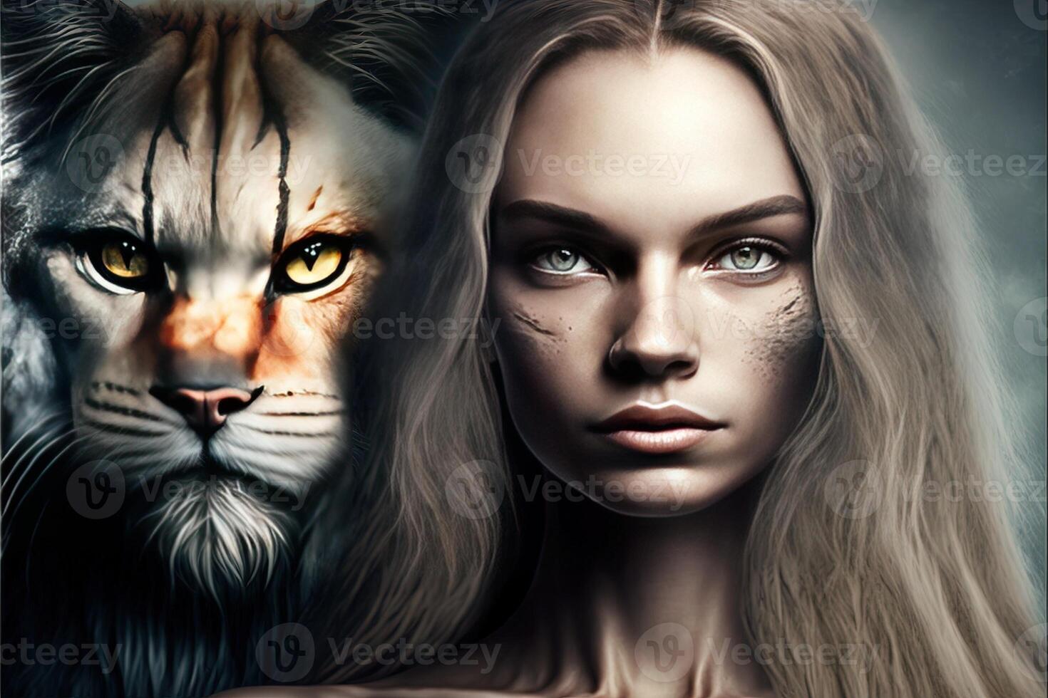 human if humans evolved from cats illustration photo