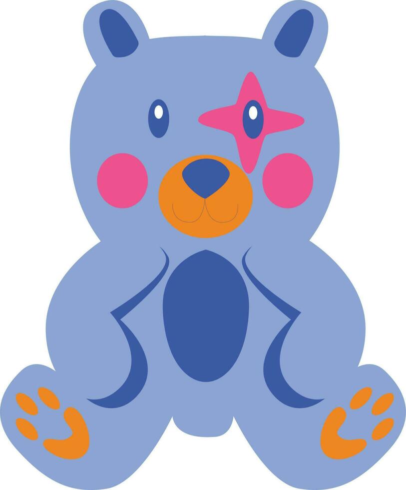 Teddy bear flat style icon design, Animal zoo life nature character childhood and adorable theme Vector illustration