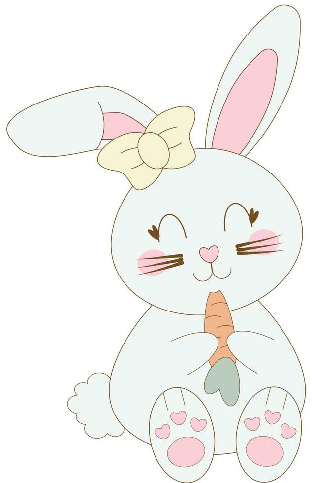 cute rabbit cartoon vector illustration graphic design