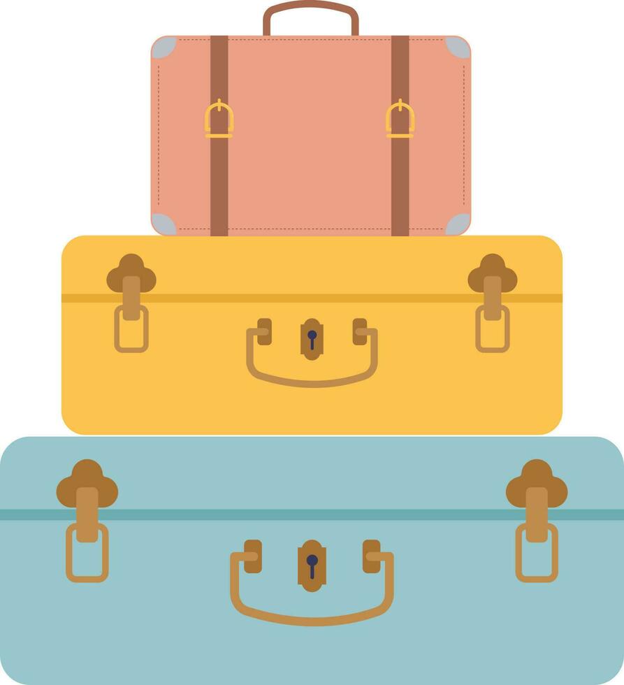 suitcases travel isolated icon vector illustration design icon