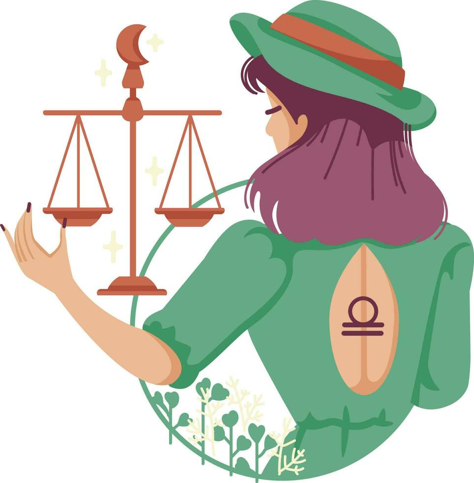 lawyer woman with justice scale isolated icon vector illustration design
