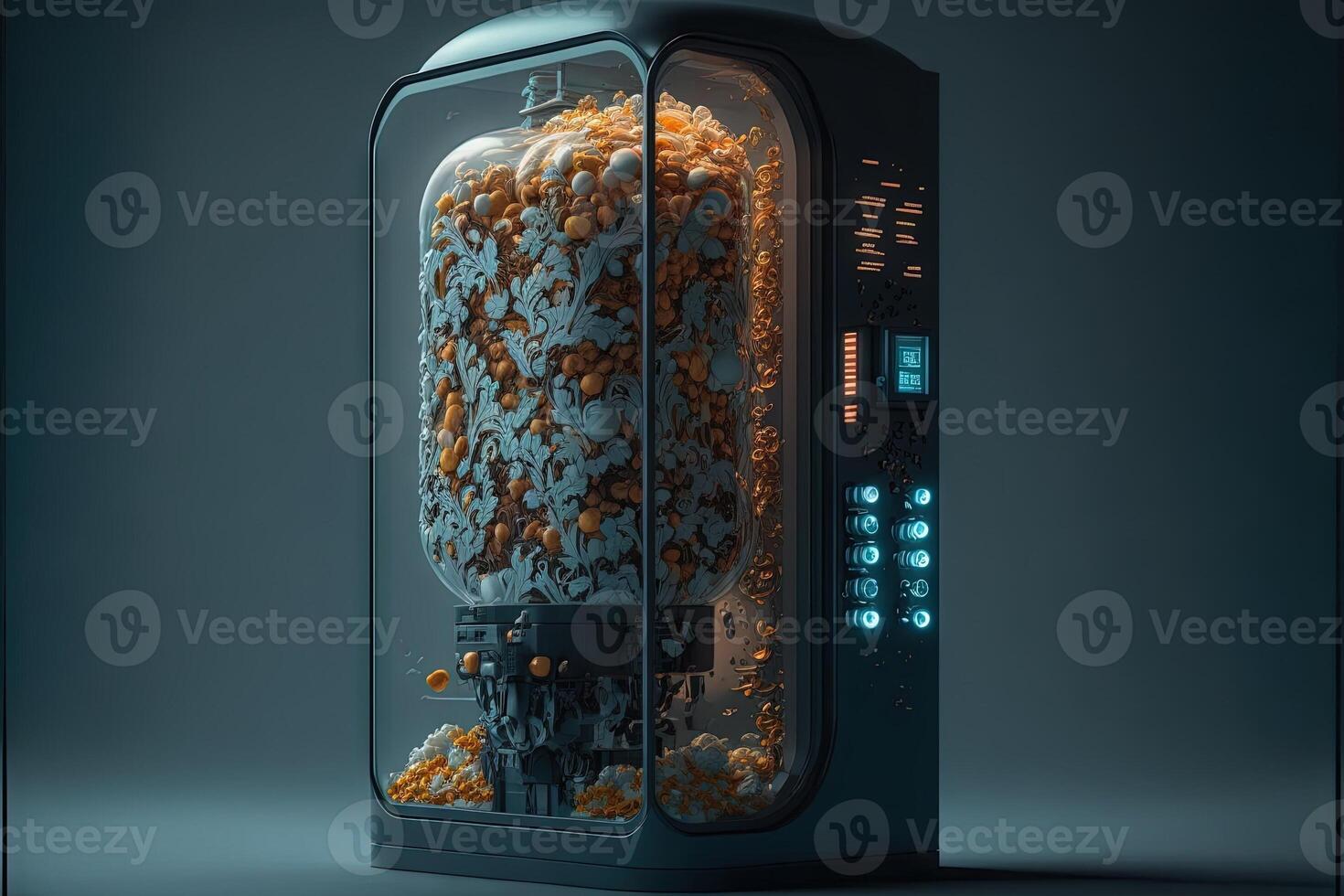 inalámbrico inteligente comida máquina creador replicador de el futuro generativo ai foto