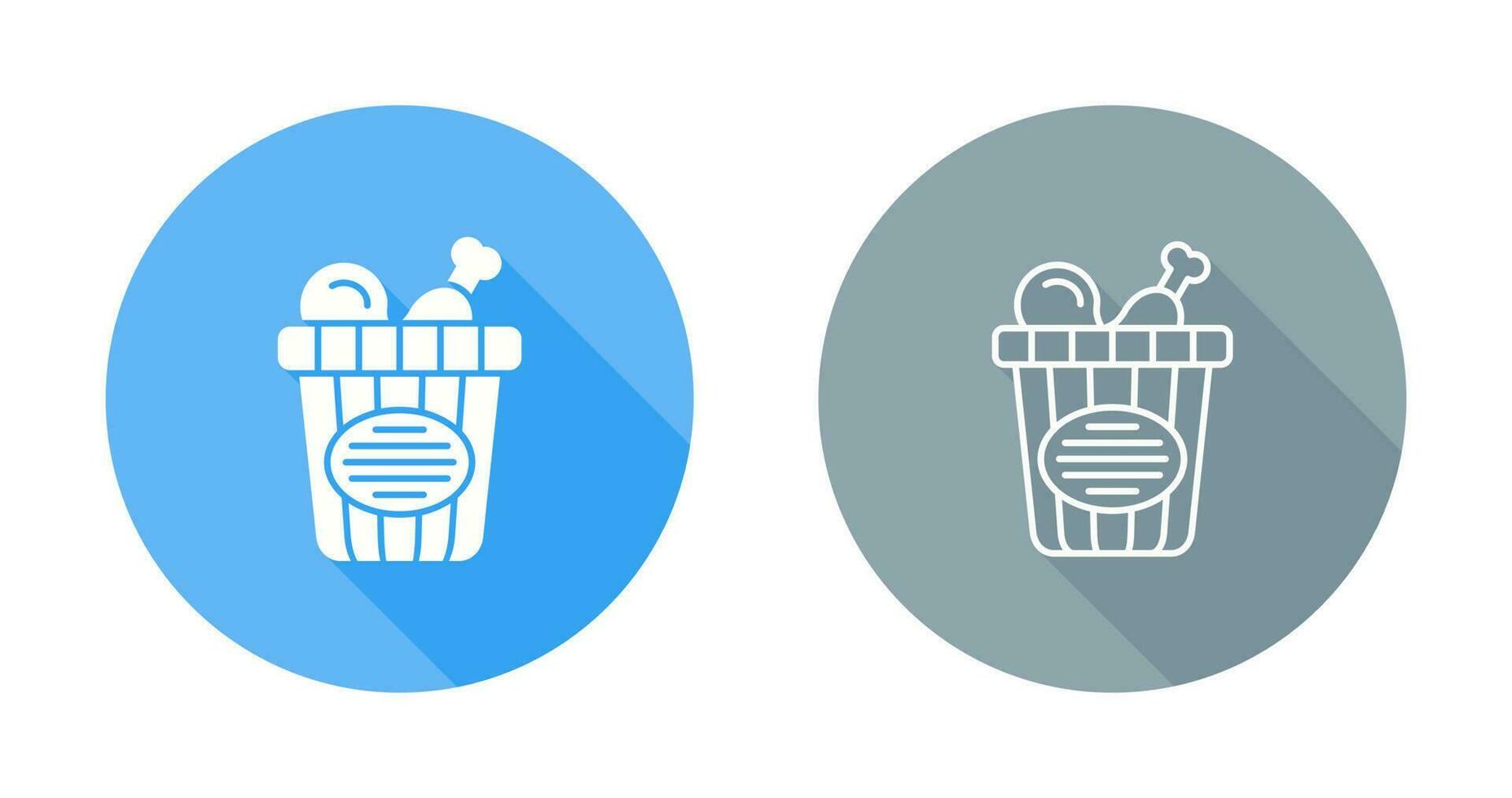 Chicken Bucket Vector Icon