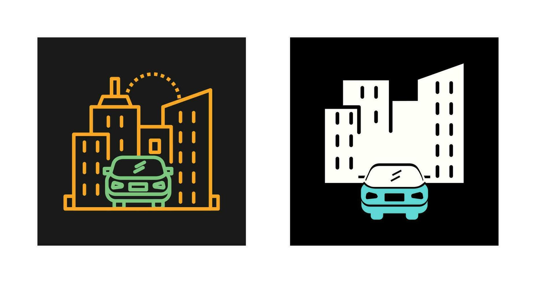 Car in city Vector Icon