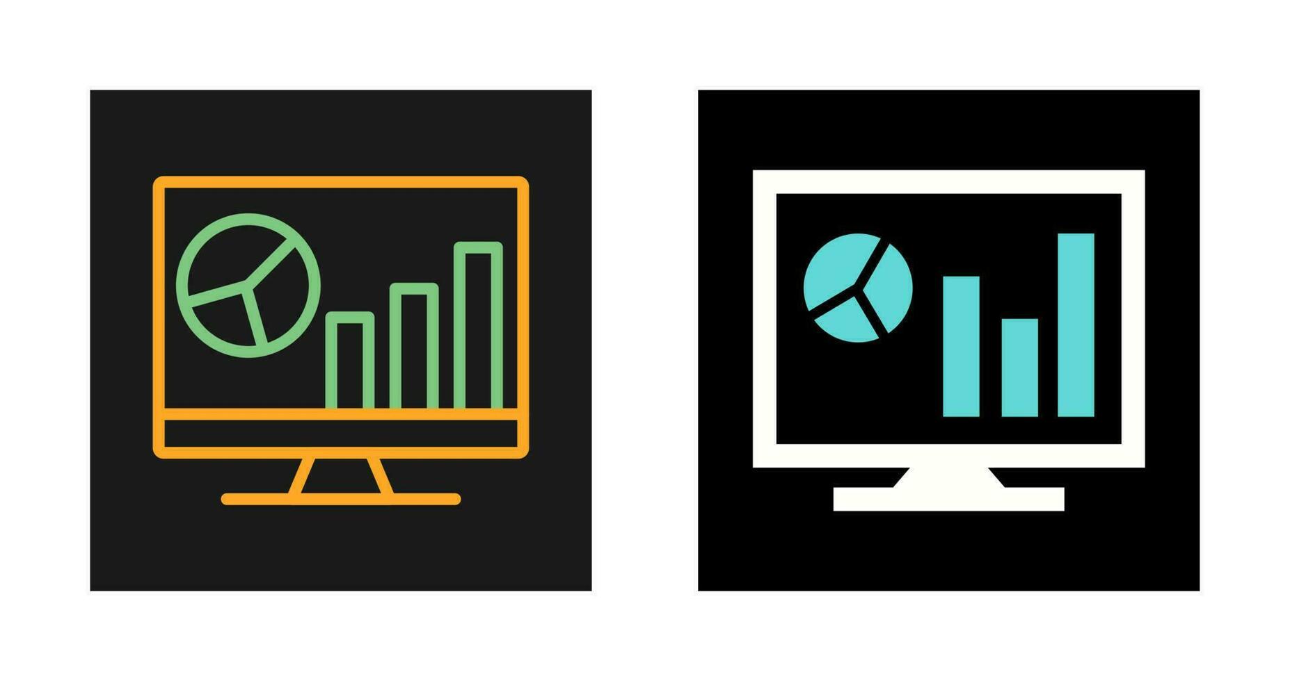 Analytics on screen Vector Icon