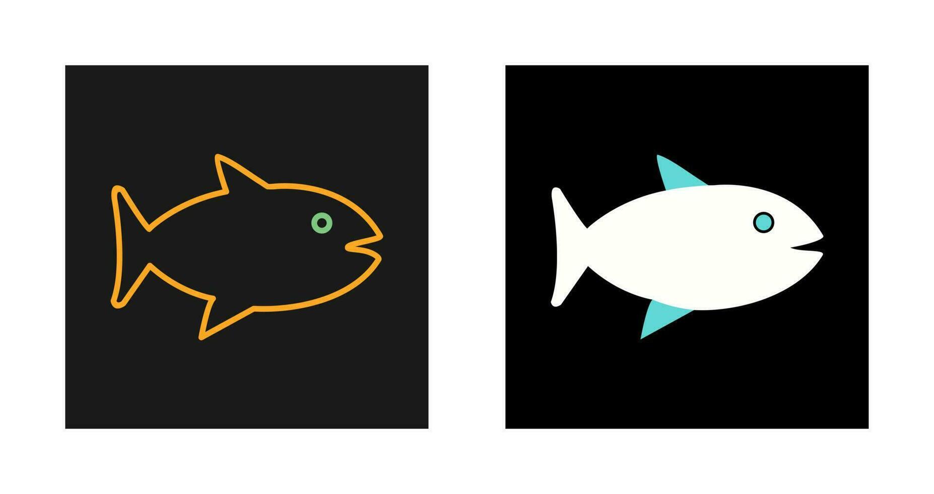 icono de vector de pescado