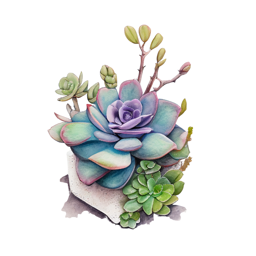 Succulent clipart Cactus Nature plant with thorns and blossom png