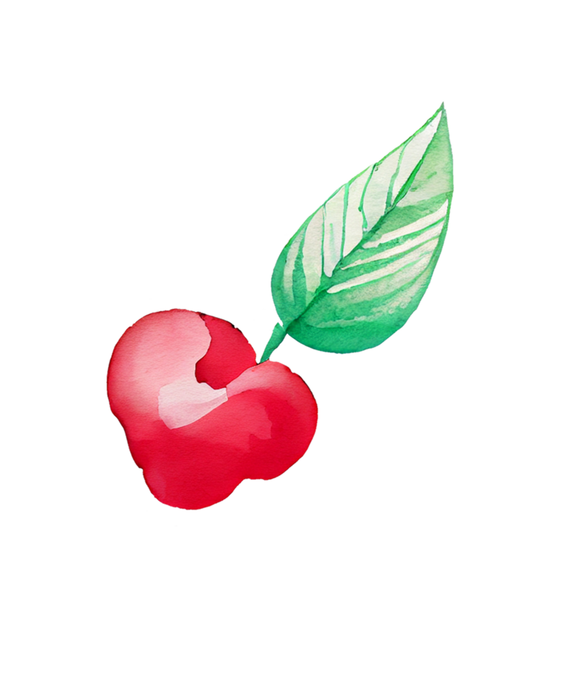 Cherry Ice Cream Cup watercolor ai generative 23948522 PNG