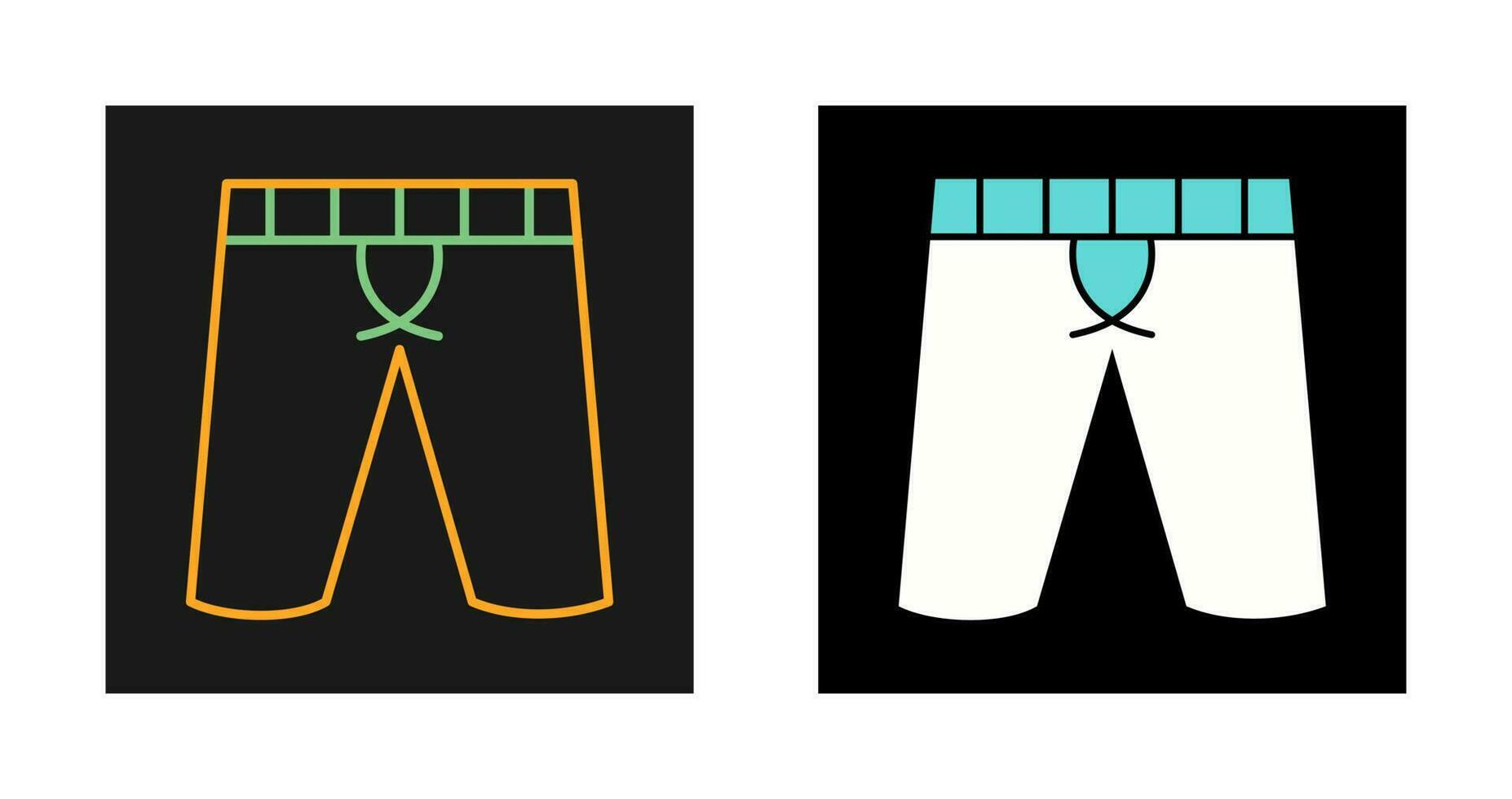 icono de vector de pantalones cortos