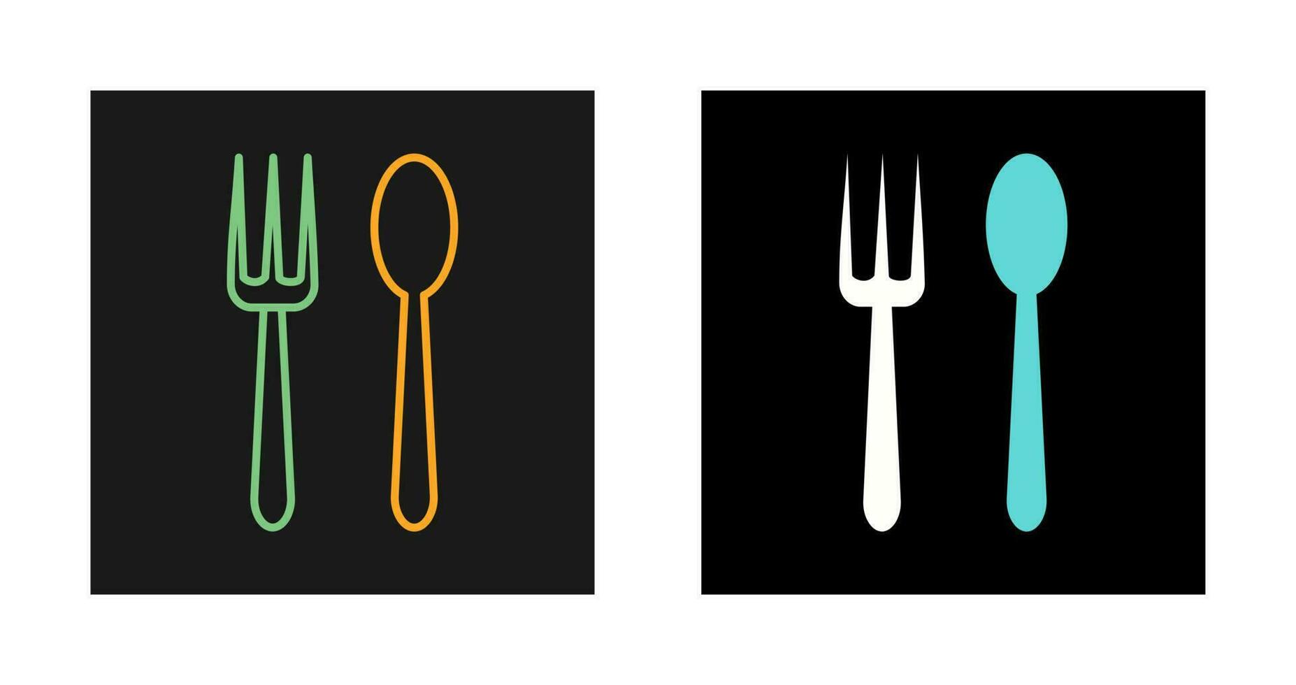 Spoon and Fork Vector Icon