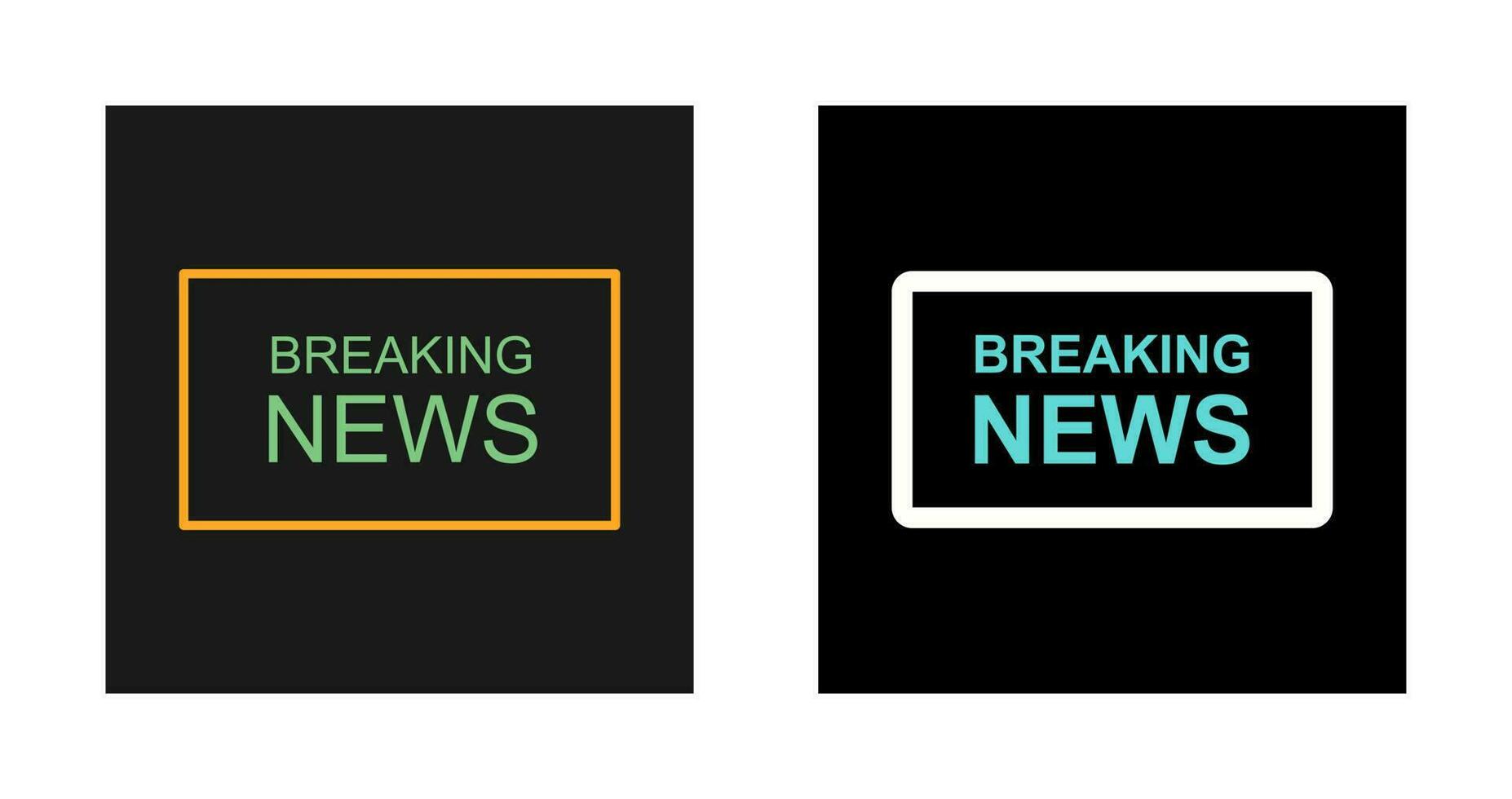 Breaking News on TV Vector Icon