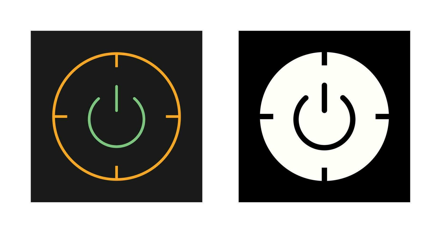 Scheduled power on and off Vector Icon