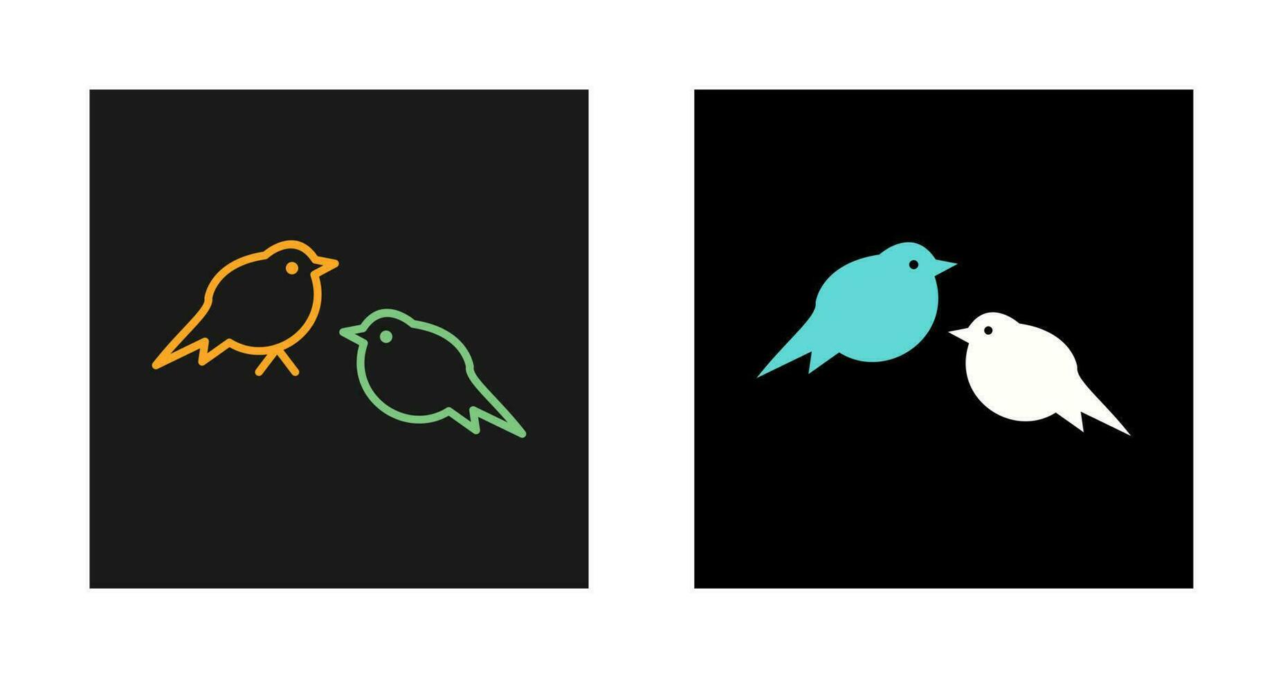 icono de vector de pájaros pequeños