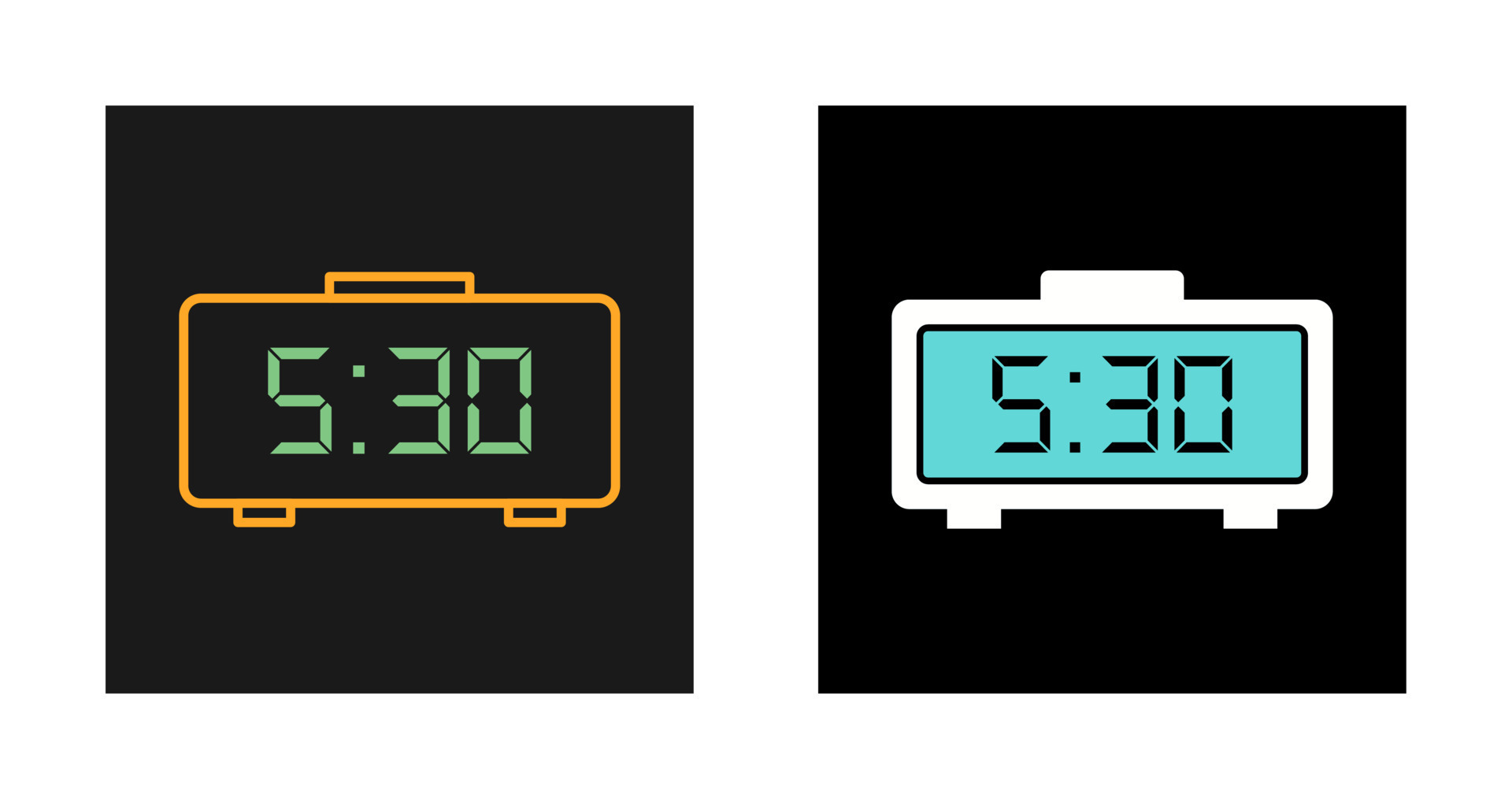 Digital Clock Vector Icon 23948819 Vector Art at Vecteezy