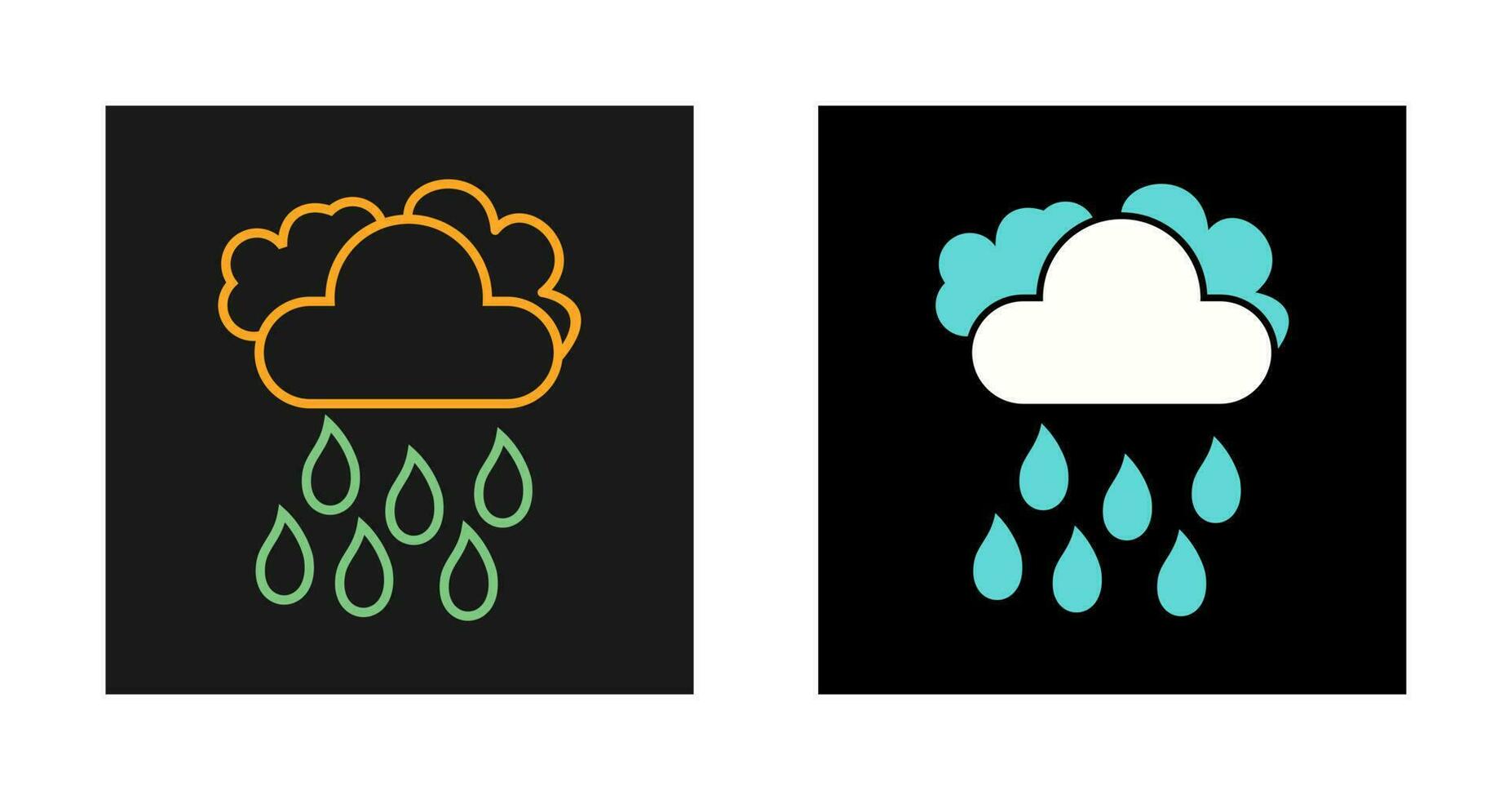 icono de vector de lluvia ligera