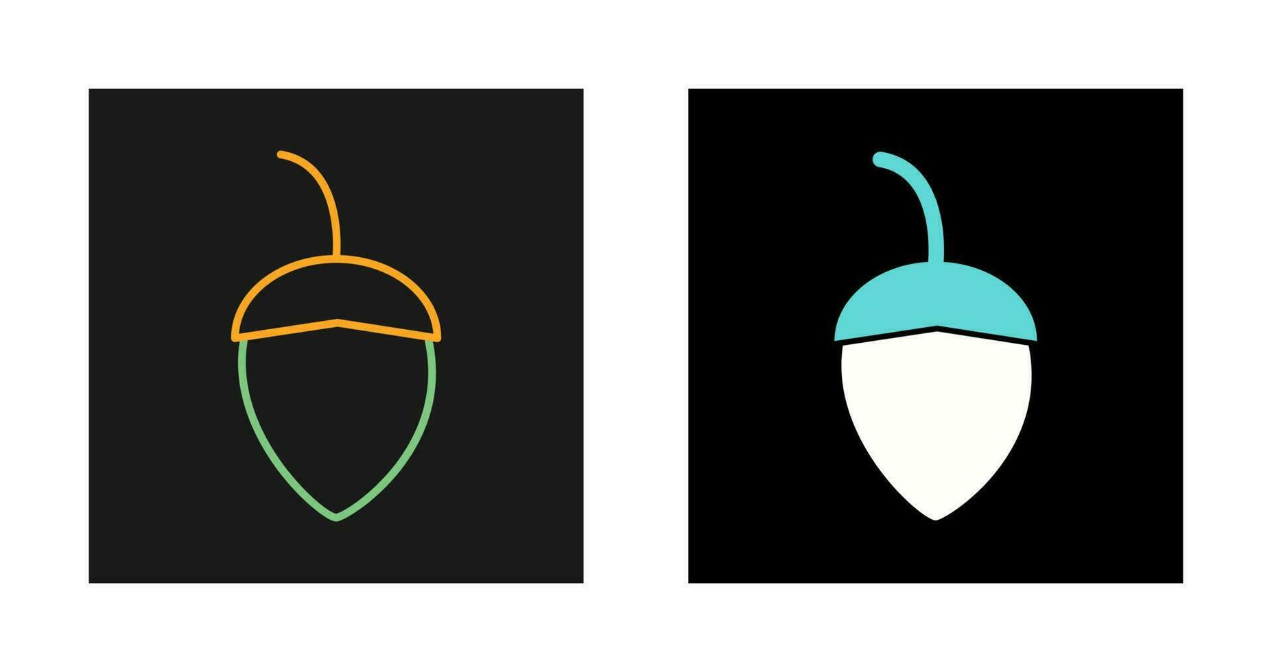 Single Acorn Vector Icon