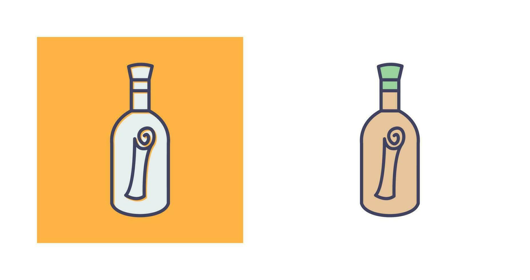 Scroll in Bottle Vector Icon