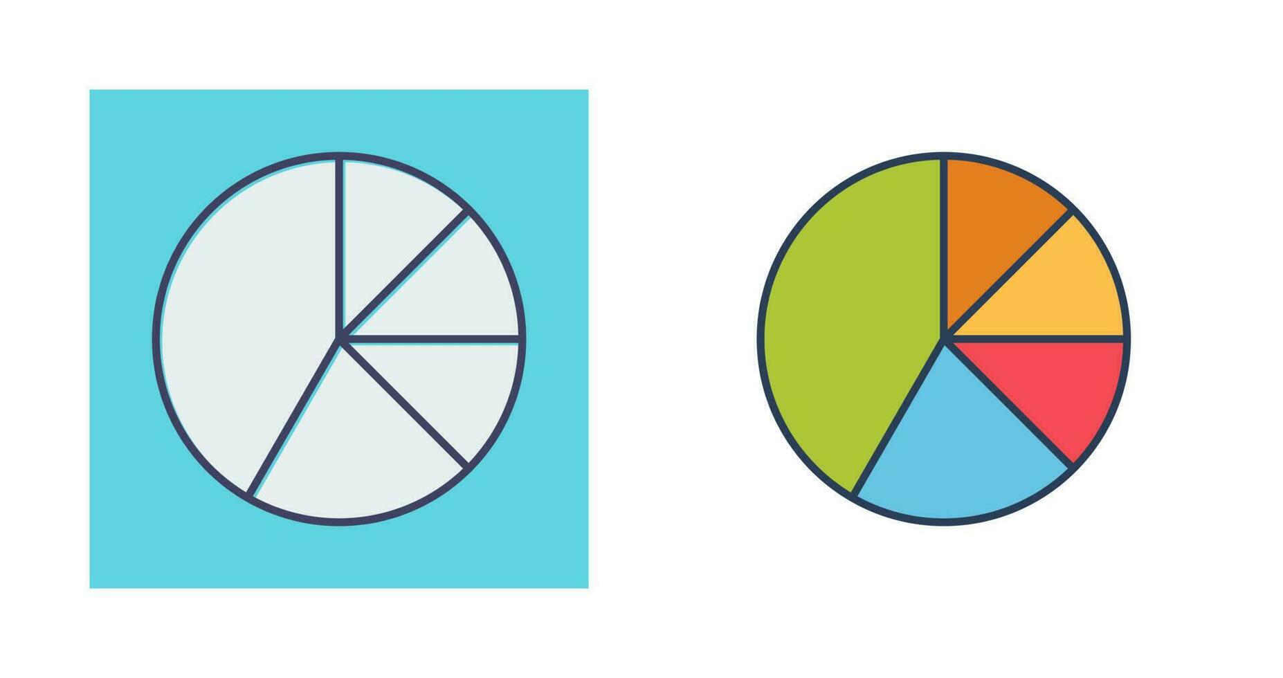 icono de vector de gráfico circular