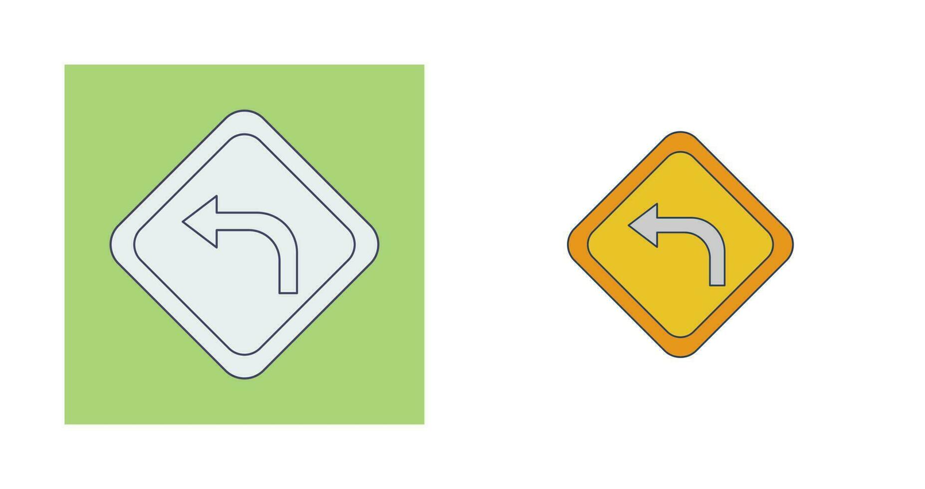 Left Turn Vector Icon