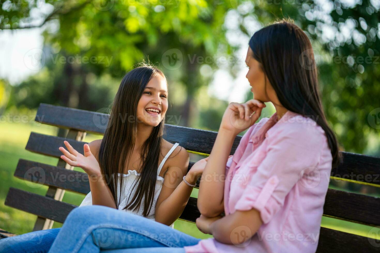 Mother and daughter spending time together photo