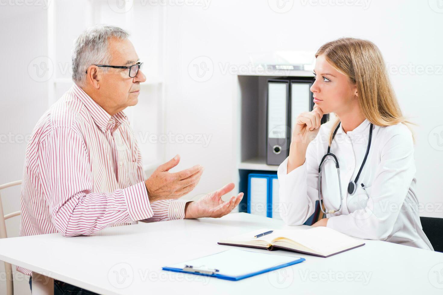 A patient in a doctor's office photo