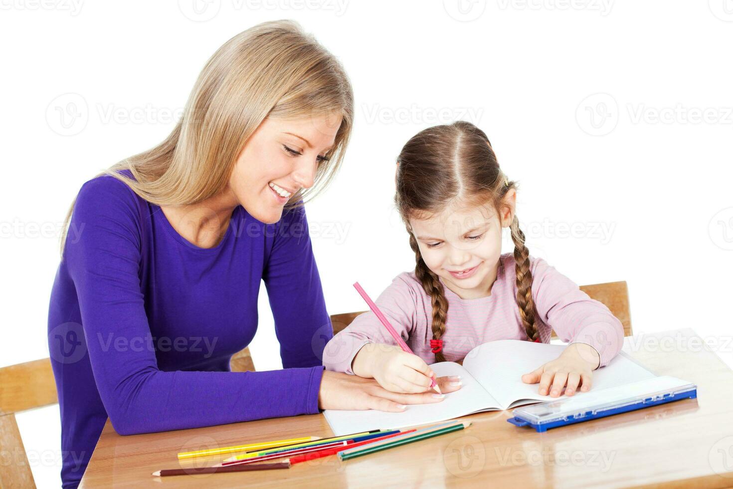 un madre gasto hora con su hija foto