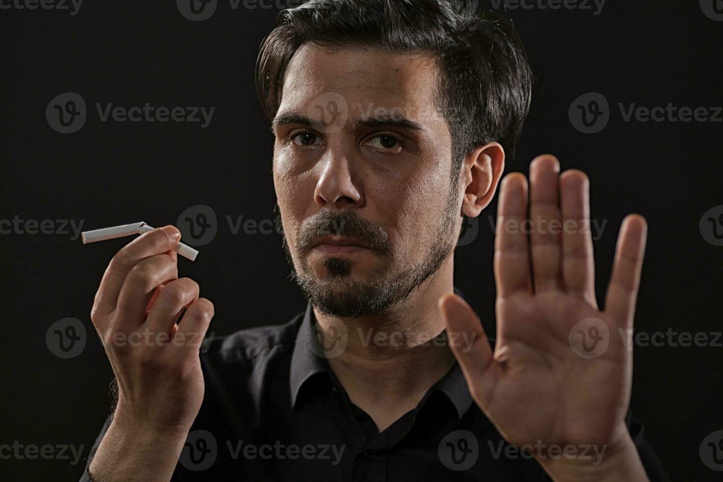 A man who quits smoking photo