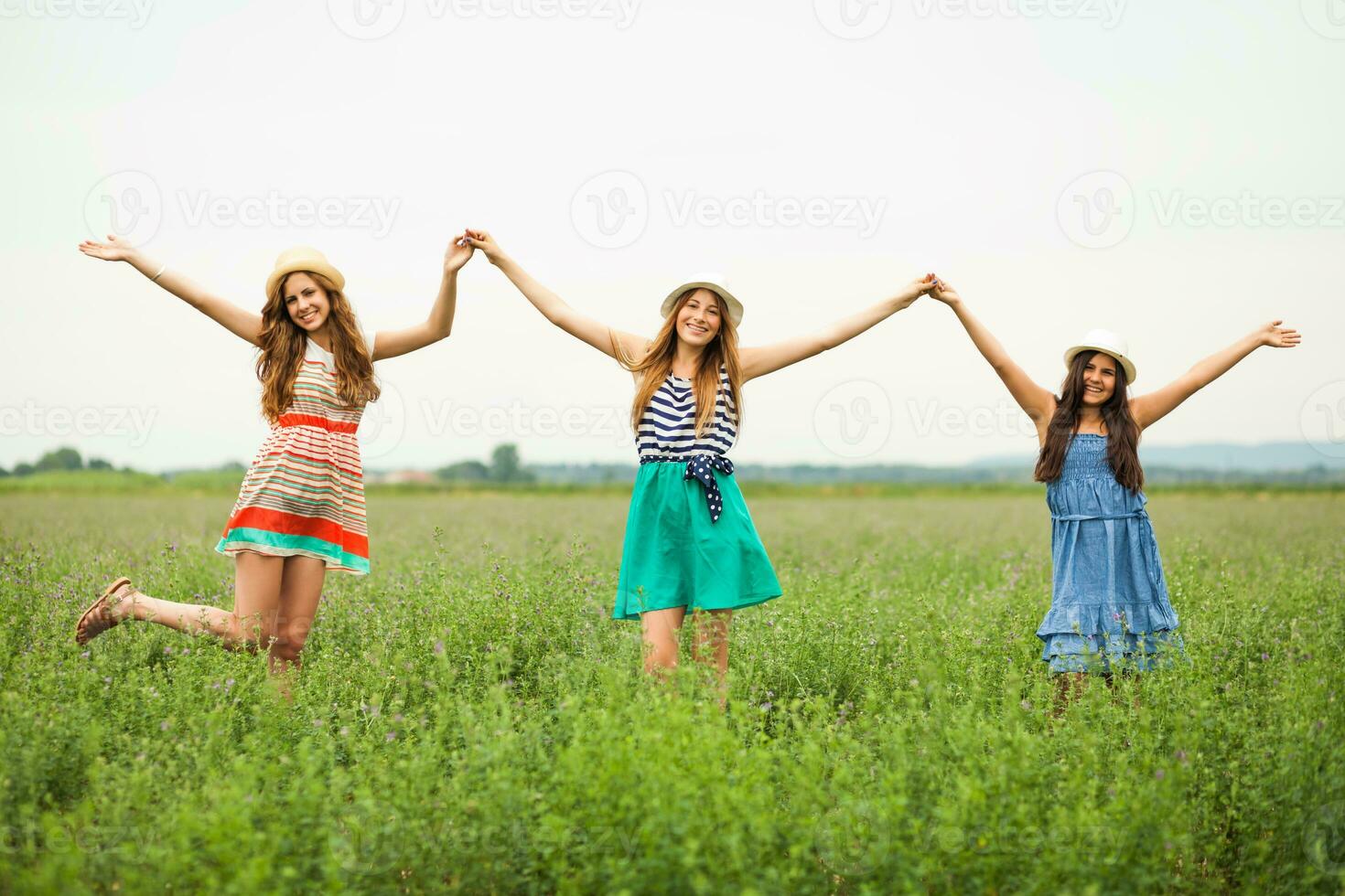 Friends spending time outdoors photo