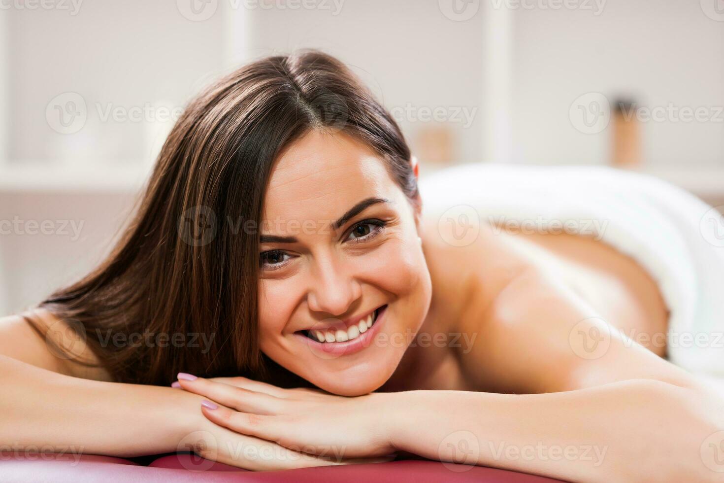 A woman having a massage photo