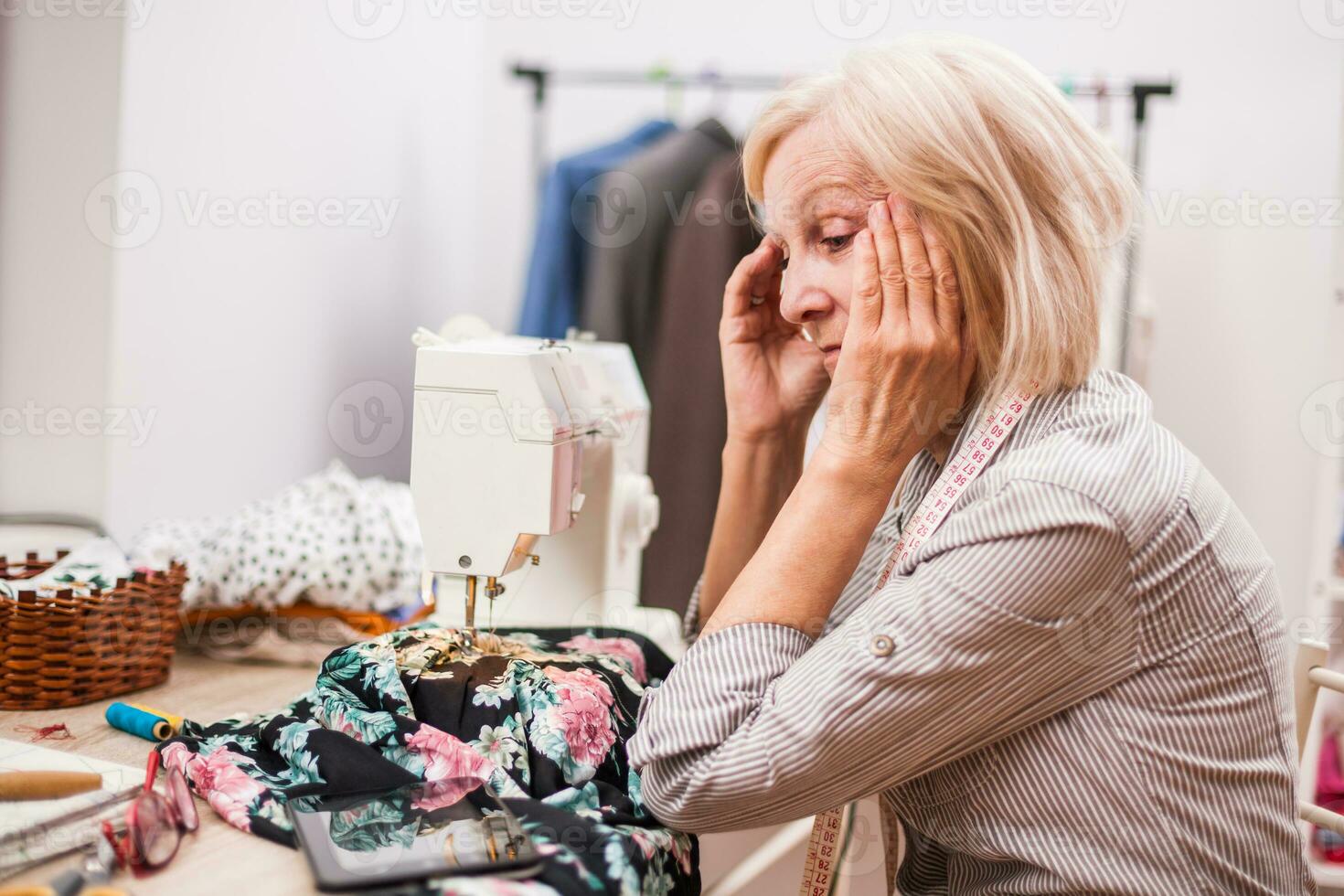 A woman tailoring photo