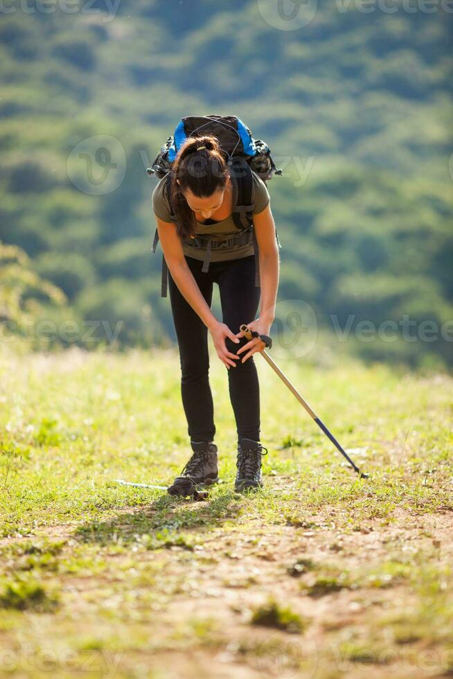 A woman hiking photo