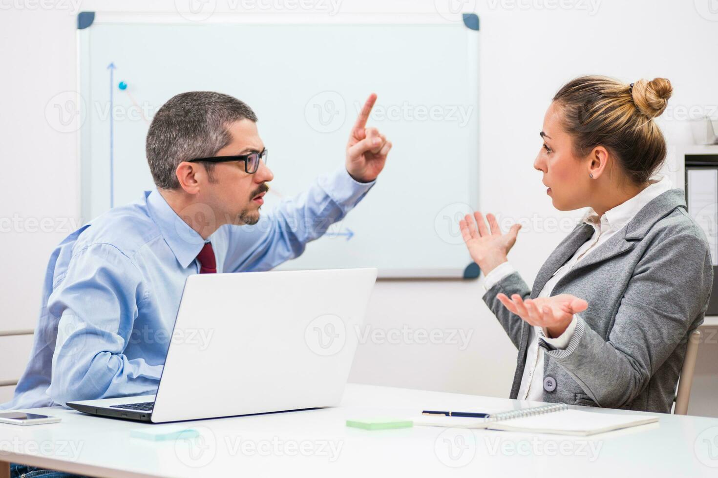 Business people discussing a business strategy photo