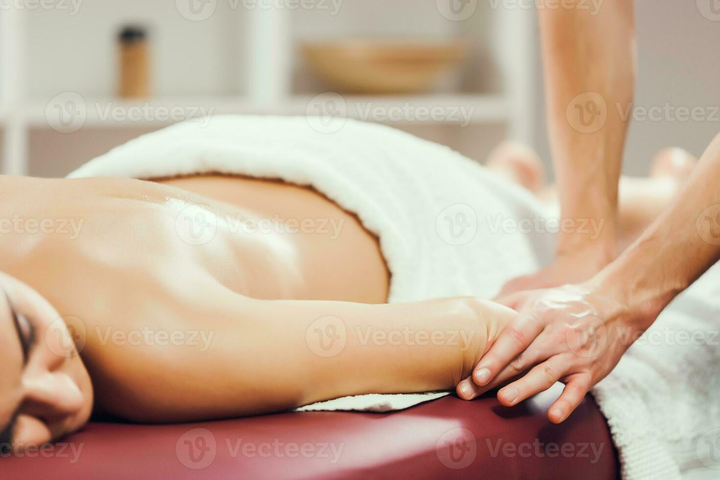 A woman having a massage photo