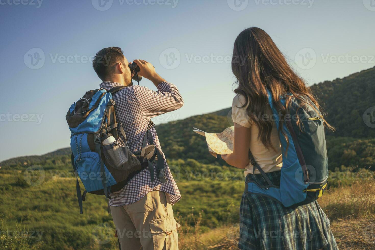 Couple spending time outdoors photo