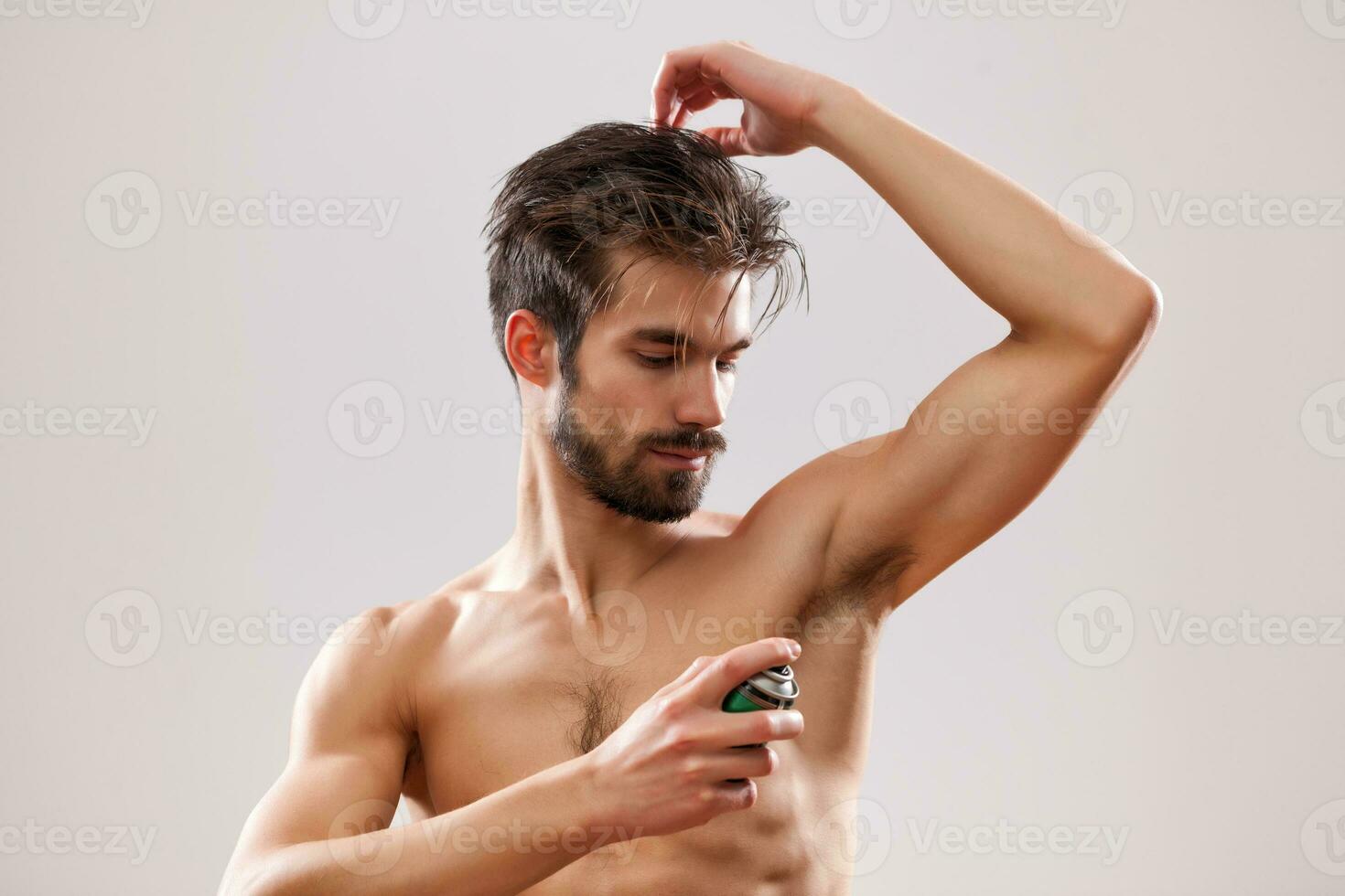 A man who takes care of himself in the morning photo